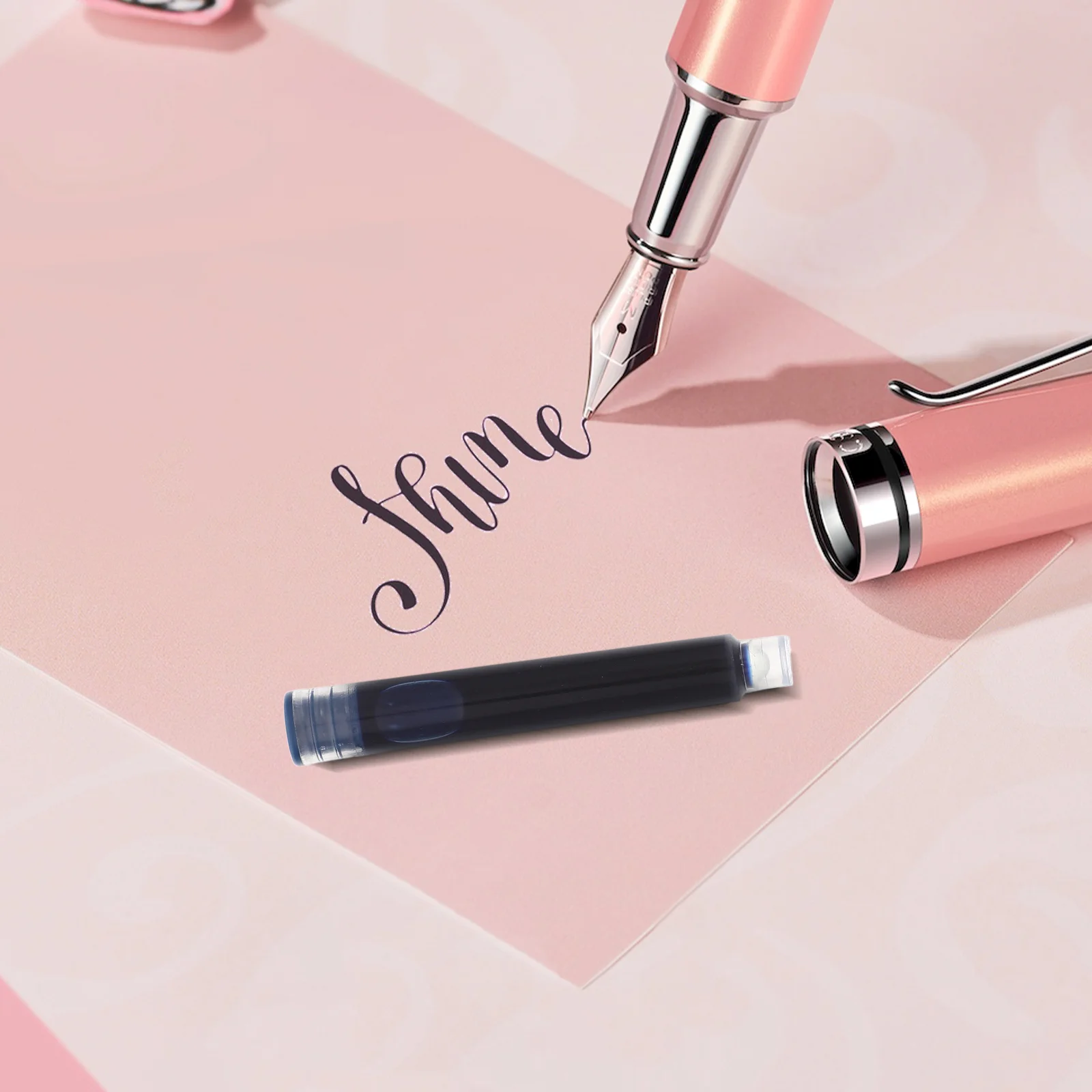 만년필용 잉크 리필, 지워지는 잉크 리필, 교체 잉크 리필, 100 개