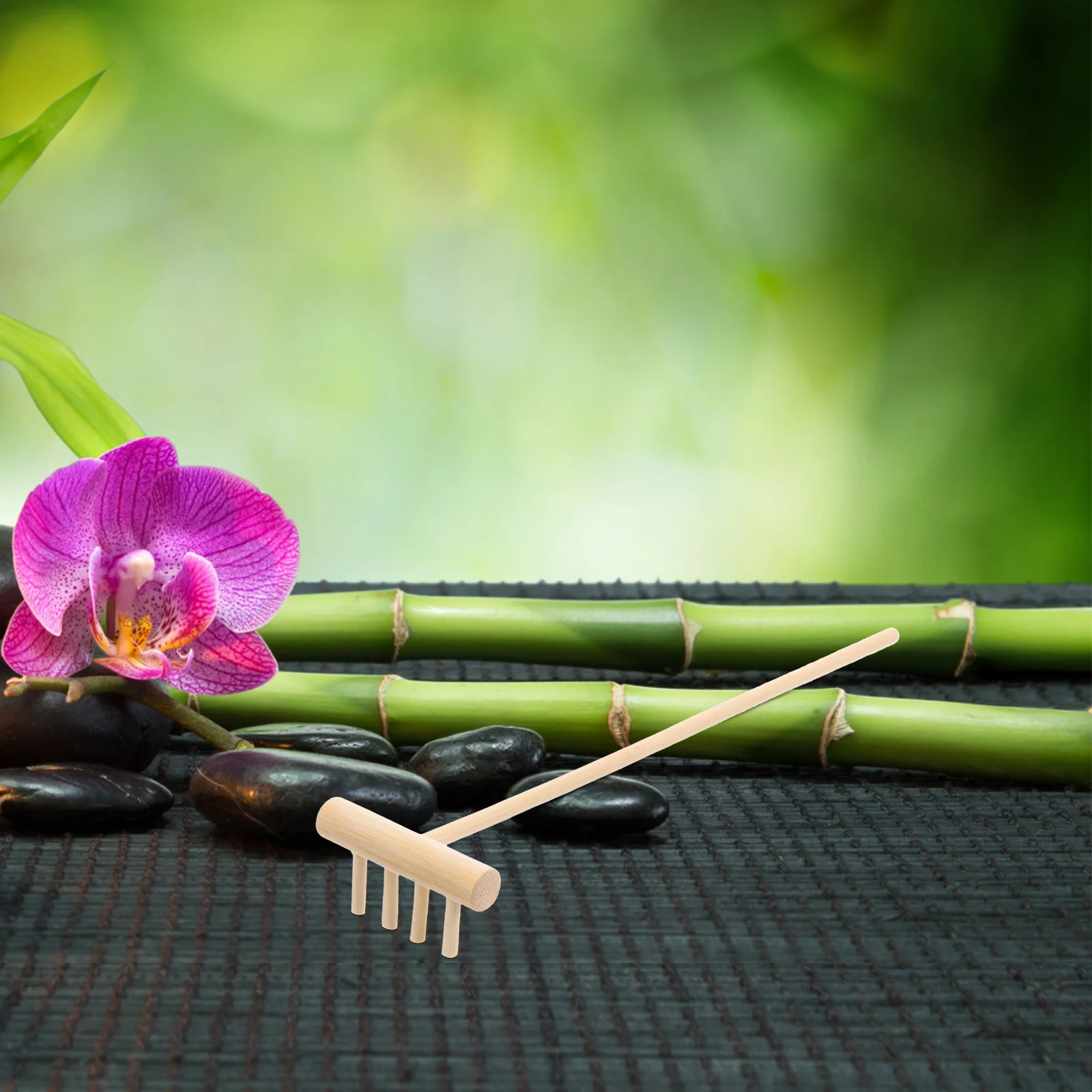 Zen Garden Sand Rake Meditation Rakes Mini Feng Shui Decor Tabletop Miniature Kit farming rake