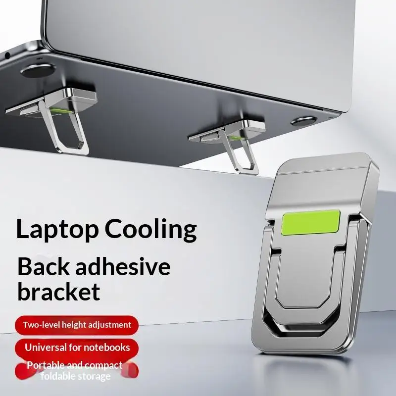 Compact Ergonomic Laptop Stand Pair - Adjustable Angle Non-Slip Risers