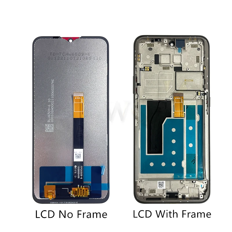 Nokia G300 LCD 디스플레이 터치 스크린 용 스크린 프레임 디지타이저 어셈블리 TA-1374, N1374DL 교체 6.52