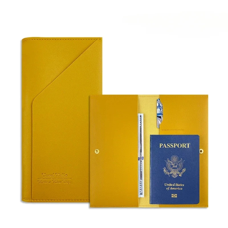 2 Custodie Per Passaporto In Pelle Pu: Borse Per Documenti Di Viaggio Con Protezione Per Biglietti Aerei G 601099604849548