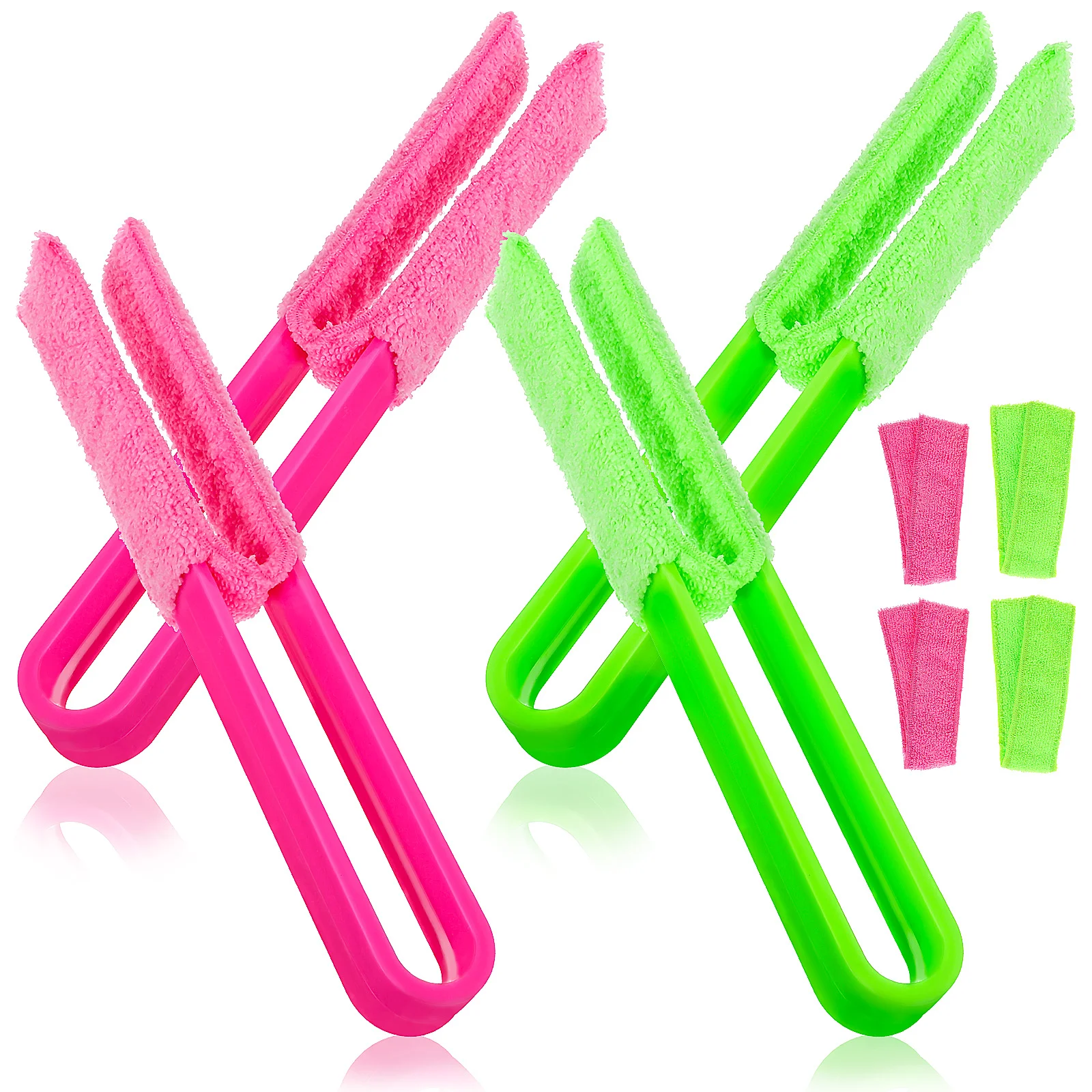 

4 Pcs Venetian Blind Cleaning Duster Window Blinds Cleaners Air Conditioner Cleaning with Sleeves for Car Vent