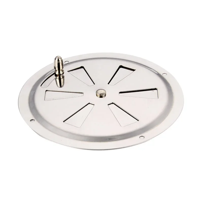 1Pc Stainless Steel Air Louver 316 Vent Yacht Marine Round Grille Ventilation Louvered Ventilator Grill Cover Side Knob Opening
