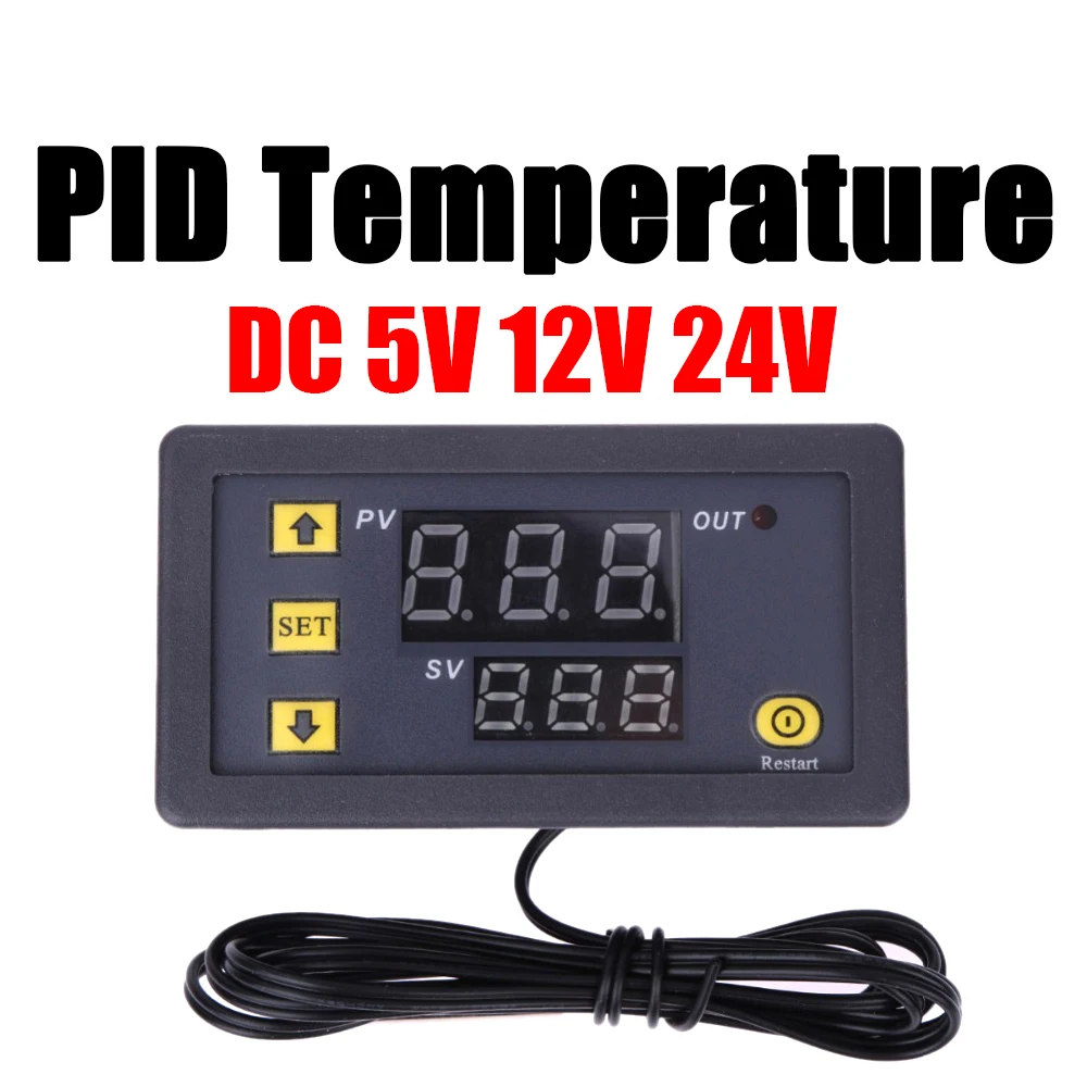 Inteligente Pid Termostato Controlador de Temperatura Termômetro Led Digital Display Meter Relé Interruptor 5v 12v 24v dc