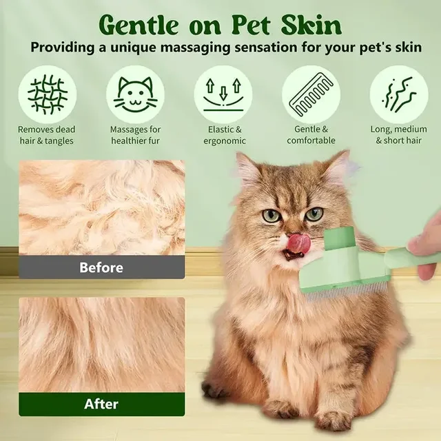 Pet Hair Remover Kit Multifunction Dog Steamy Brush Massager Spray Hair Removal Cat Grooming Comb Dogs Hair Cleaning 5