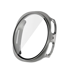 Premium Tempered Glass Smartwatch Protective Case with Screen Protector for 40MM (Titanium Gray)