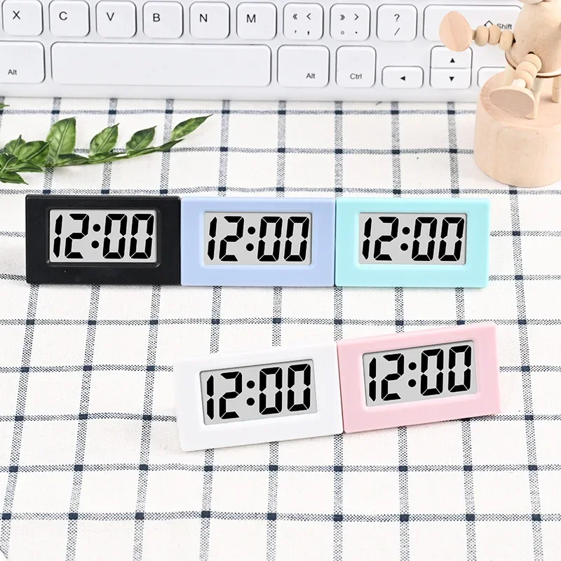 digital clock LR1130 Battery Powered Mini Desk Clock Date 12-Hour Time Display Portable Electronic Table LCD for Travel Car Bedroom