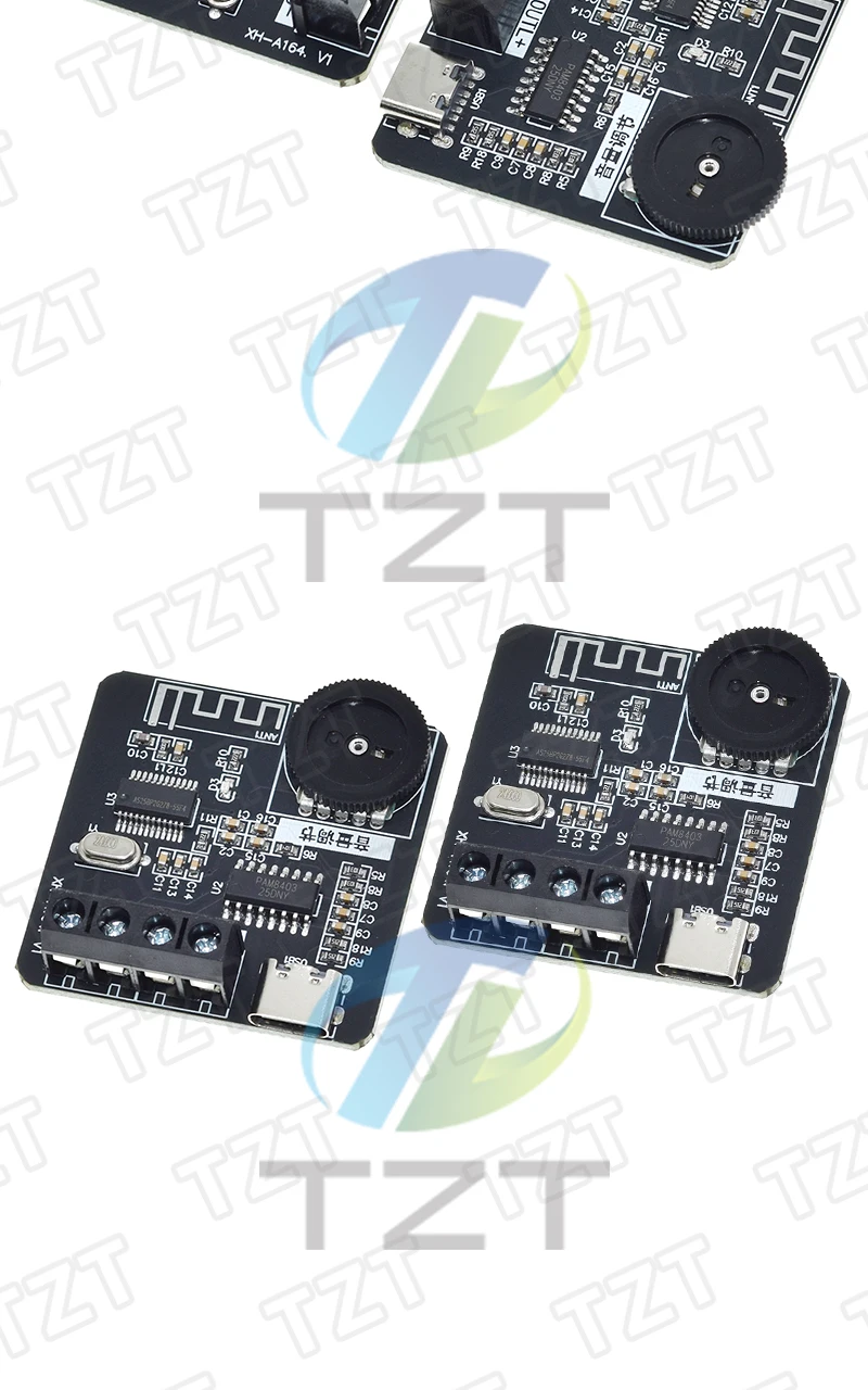 XH-A164 PAM8403 Bluetooth 5.0 Digital Power Amplifier Board 5V Typ-C 5W+5W Dual Channel Audio Amp für Auto Lautsprecher Subwoofe – Detail 5