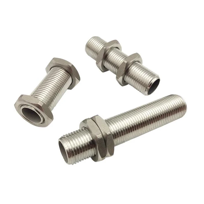 1/4" 3/8" 1/2" 3/4" 1" BSP Male Full Thread 304 Stainless Steel Water Tank Nipple Pipe Fitting Connector Coupler Adapter