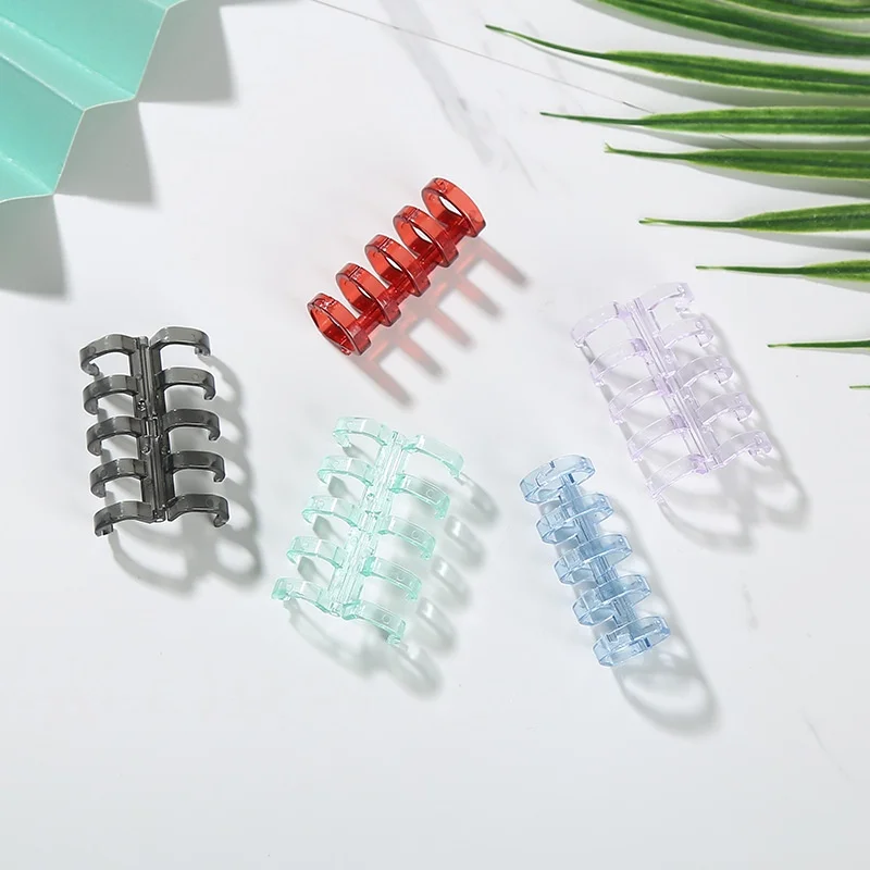 Plastic Binding Rings 10pcs Loose Leaf 5 Holes Plastic Ring A5/B5 Binder Notebooks Stationery