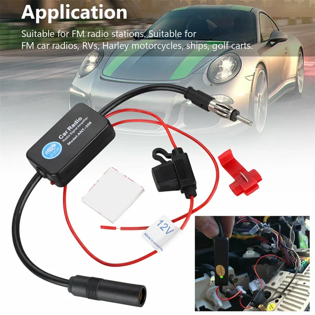 Universal Practical FM Signal Amplifier Anti-interference Car Antenna Radio  Universal FM Booster Amp Automobile Parts - AliExpress