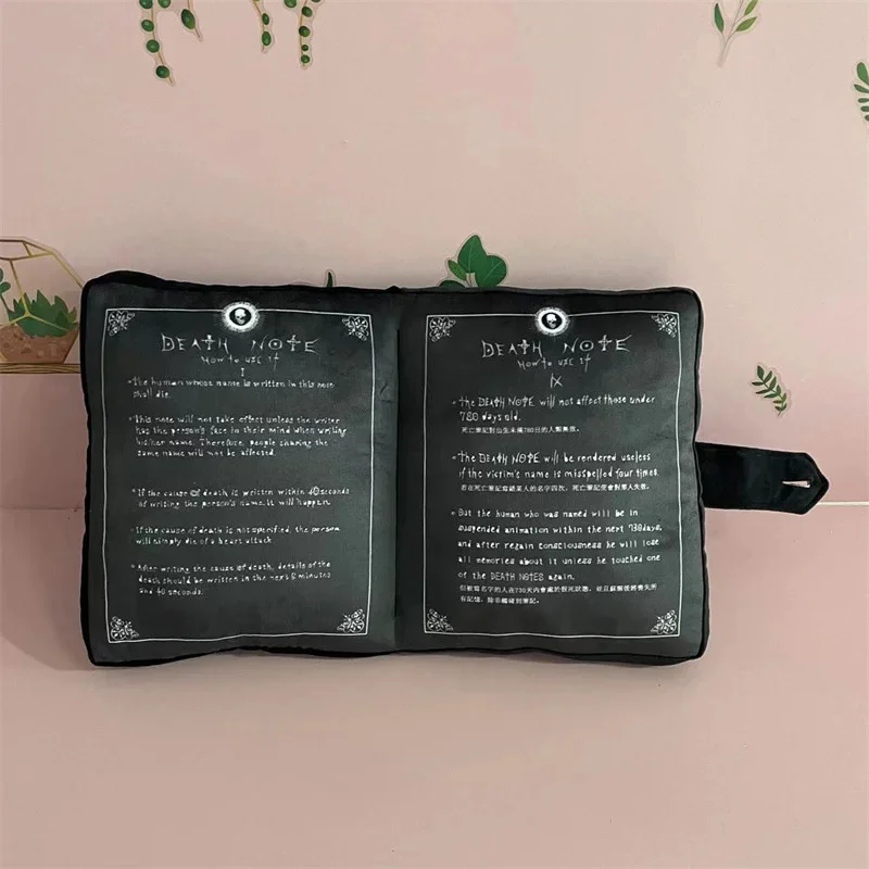 Deaths Notes Anime Plush Pillows Book Cushions Story Book Pillow Kids Birthday Gift For Friend Doll Bedroom Sofa Home Decor 3