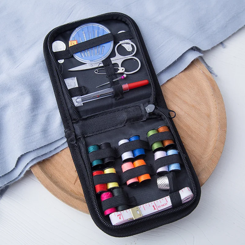 Sewing Kit Complete Set with Threads Needles Scissors Tape Measure Buttons and More for DIY Handcraft Projects Home and Travel - 3