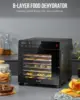 Machine 8 Trays, Stainless Steel Dehydrators for Food and Jerky large capacity, Adjustable Temperature 5