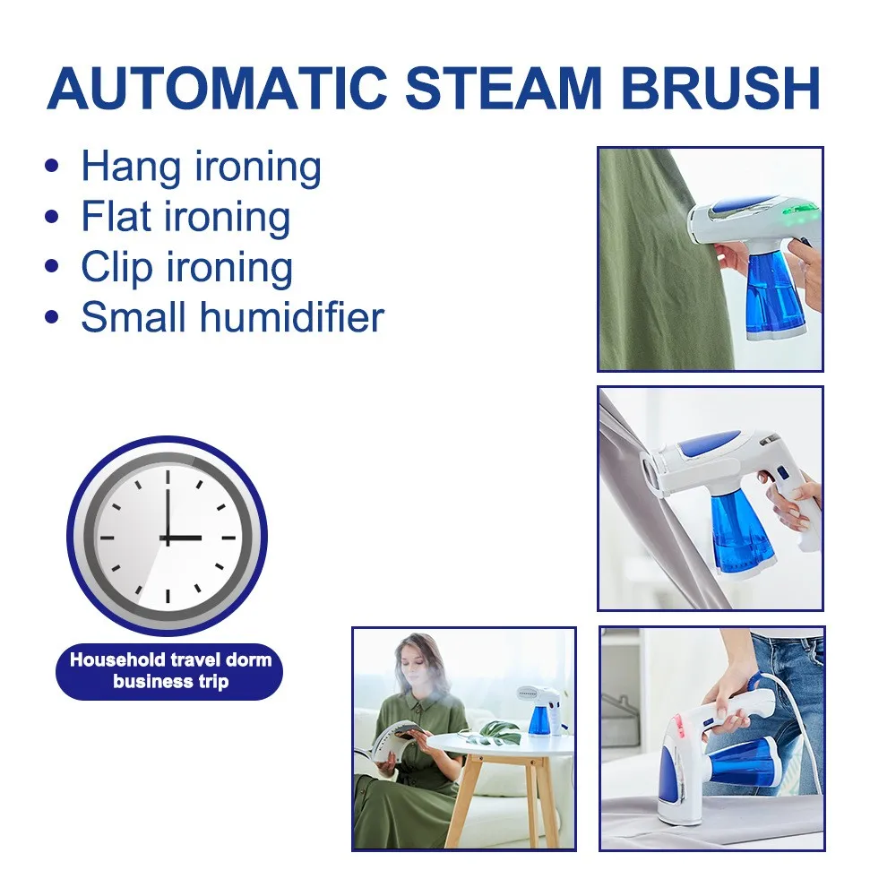 Handheld Electric Iron Portable Fast-Heat Garment Steamer Powerful Steam Ironing Machine for Home And Travel Use