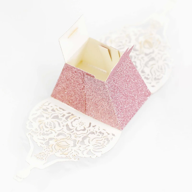 Bride Flower Dresses Candy Box Laser Cut Box Gifts Bags Favor Boxes Wedding Birthday Parties Glitter Packing Supplies 10Pcs/set wooden gift card boxes acrylic card box