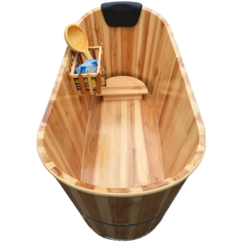 

Cube Portable Bathtub Adult Spa Buckets Bath Basin Seat Portable Indoor Wooden Barrel Spa Bathroom Products