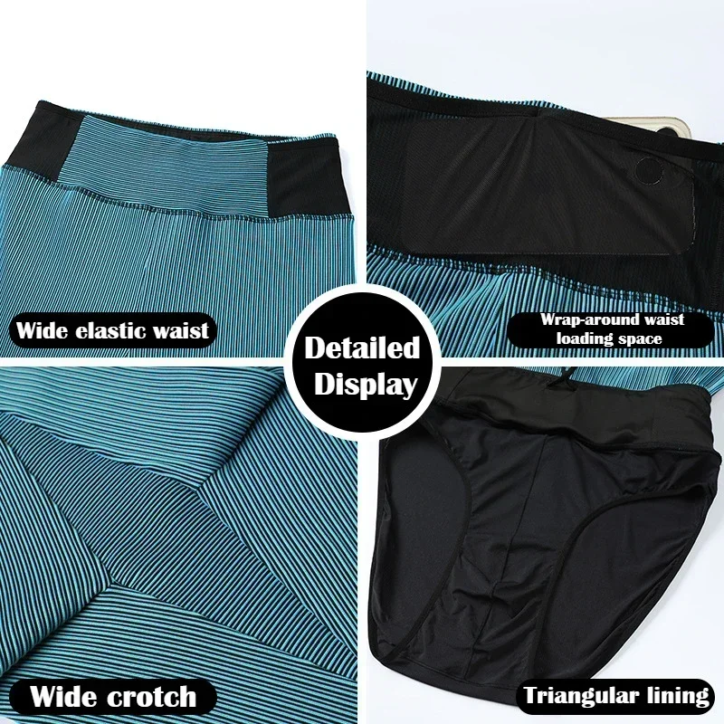 Sport Jogging Trousers Men Women Marathon Trail Running Training Compression Pants Quick Dry Tights Sports Leggings Fitness Male Waist Belt Bag Pocket