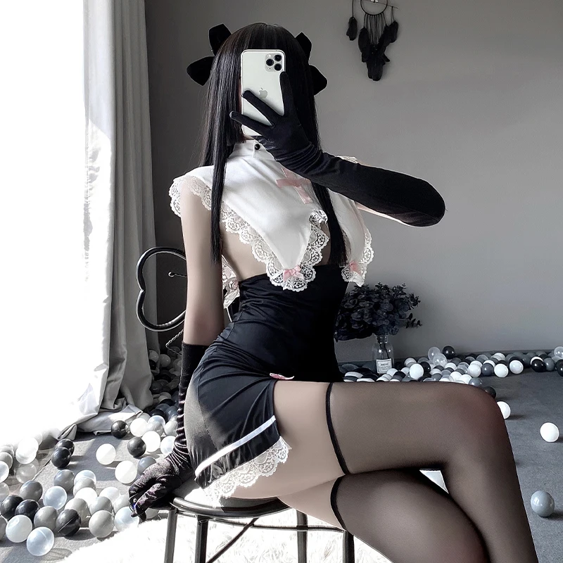 Косплей Костюм Аниме Nuns для женщин кавайные кружевные сексуальные костюмы без