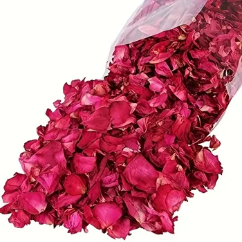 500g Fresh Rose Flowers Natural Dried Rose Petals Bath Dry Flower Spa Whitening Shower Aromatherapy Bathing Supply Wedding Decor