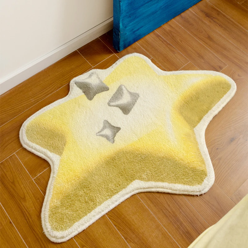 Carpet for Bedroom Cute Cartoon Stars Creativity Fluffy Rug Home Decoration Modern Minimalism Livig Room Cloakroom Mat ковер 러그