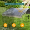 Chicken Coop 130” X 40” Chicken Run Pen with Waterproof Cover Outside Portable Chicken Cage Enclosure Tractor 4