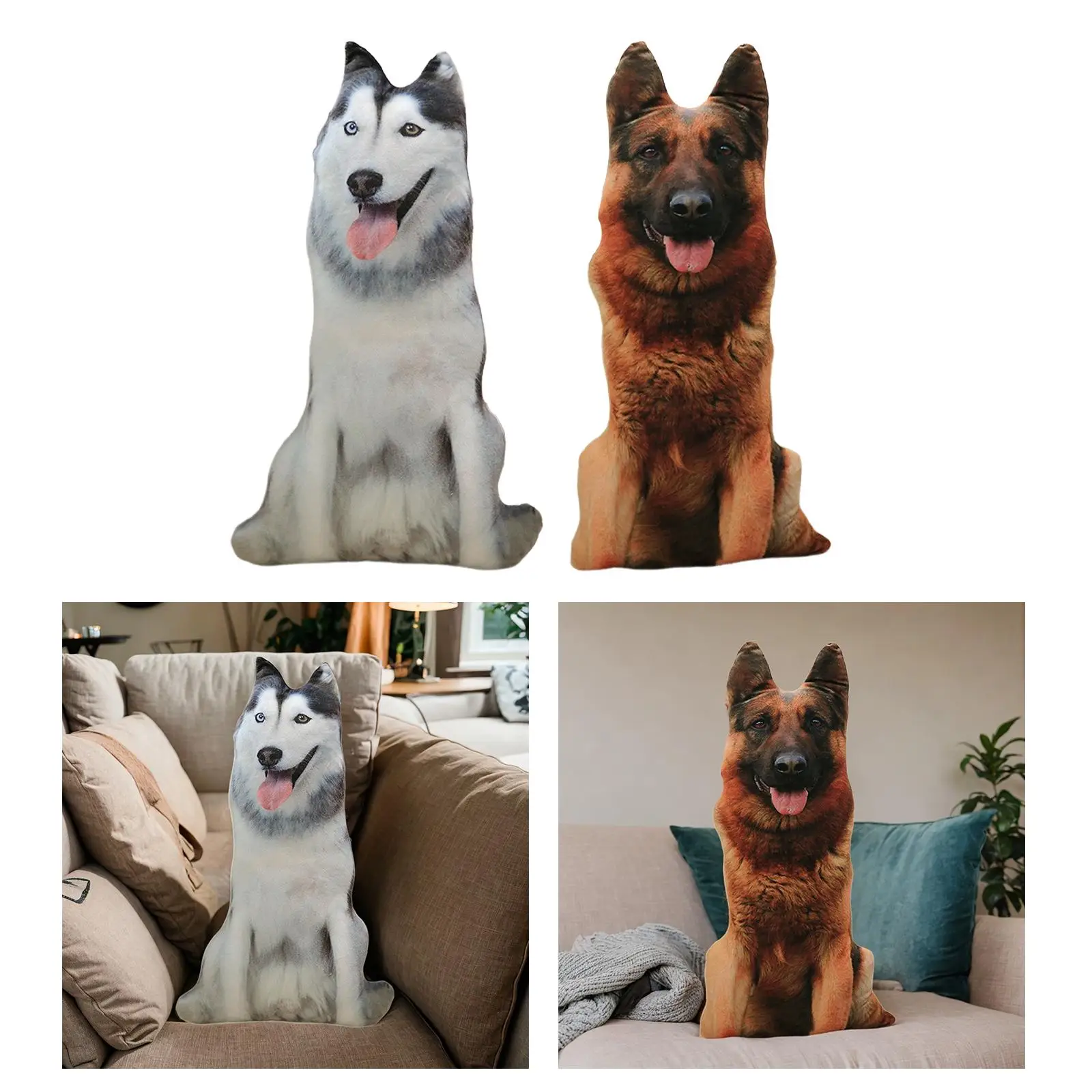 3D Dog Throw Pillow Hug Pillow for Bedroom Home Decor Office 5