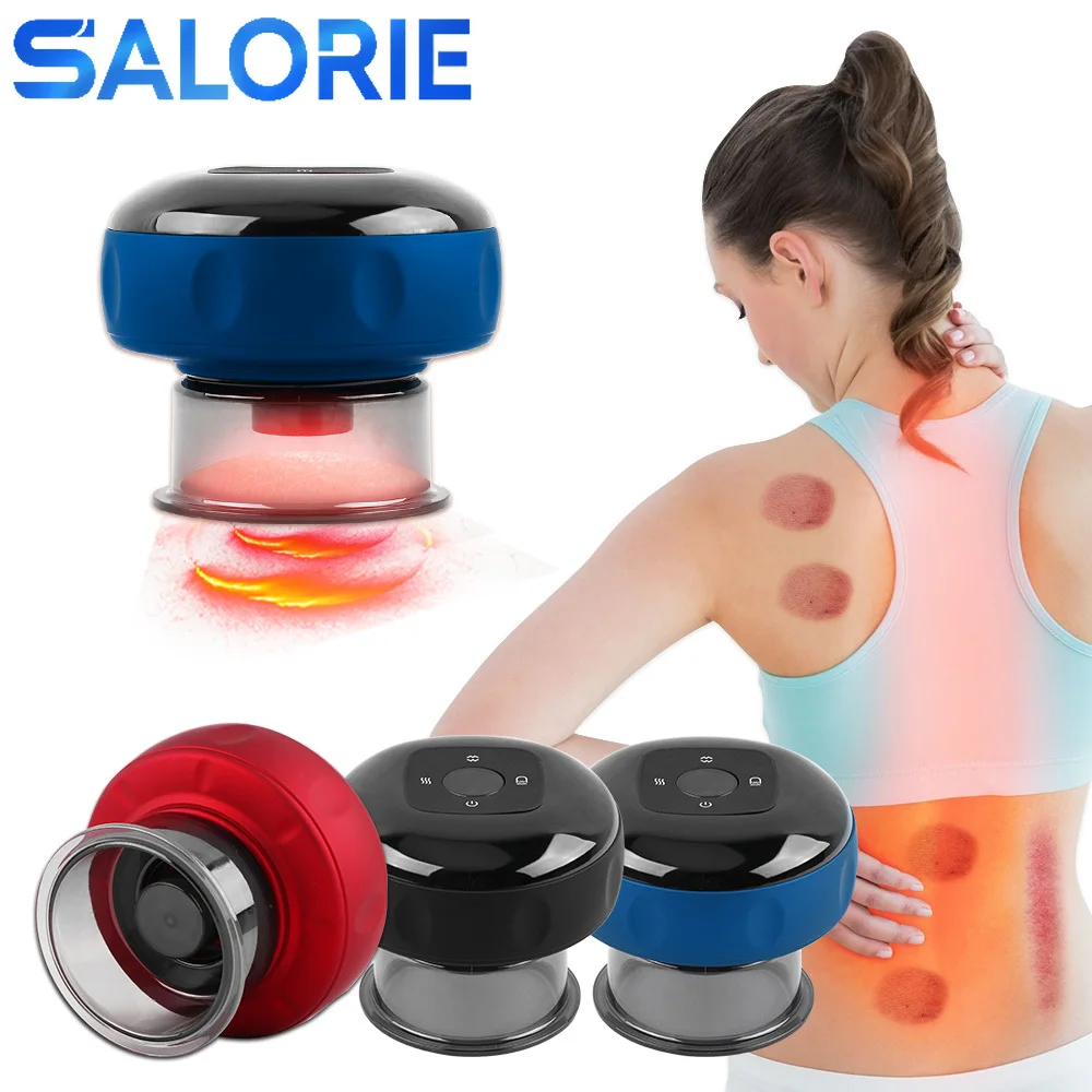 Electric Anti Cellulite Suction Cup Cupping Vacuum Massage Jars Neck Back Foot Hand Leg Body