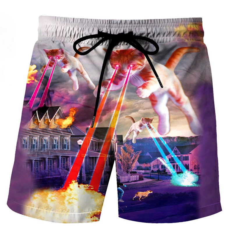 Mens Beach Shorts Surfing Swim Trunks