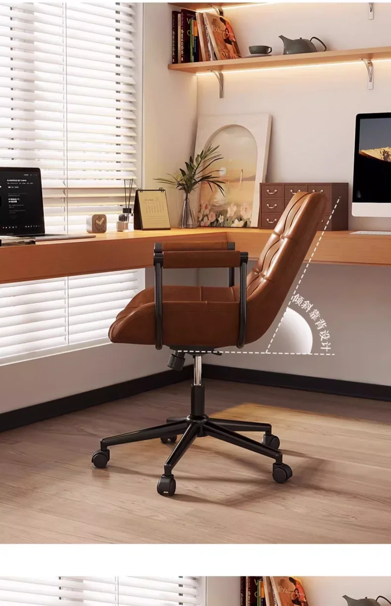 Bedroom Study Office Writing Chair, Nordic Luxury Computer Office Chair, Household Lifting Swivel Chair, Practical Furniture