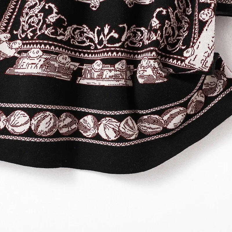 Końska pomarańczowa luksusowa markowa sukienka z dzianiny dla kobiet 2023 jesienno-zimowa odzież wieczorowa spódnica Elegantes