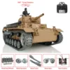 HENG LONG 1/16 7.0 Customized Panzer III H RTR RC Tank 3849 Metal Tracks Wheels Steel Sprocket Wheels BB Shooting Yellow TH17369 2