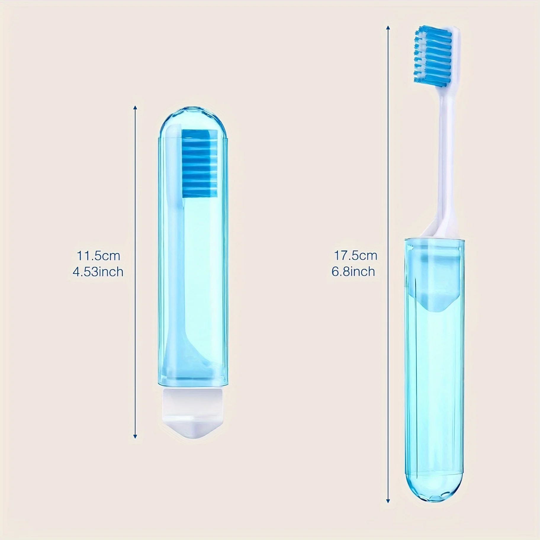 2pcs -Portable mini toothbrush, manual toothbrush for travel and oral care, bathroom essential for camping and hiking trips