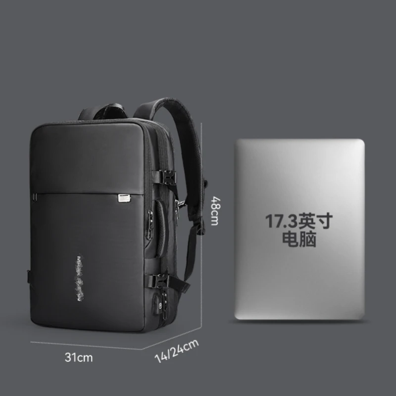 남성용 비즈니스 여행용 배낭, 확장 가능한 대형 배낭, 17 인치 노트북에 적합, 40L
