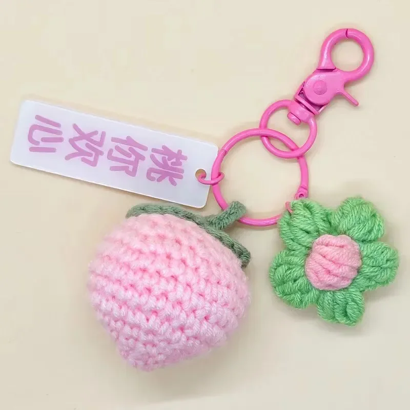 LLavero De Fruta De Ganchillo, Llaveros Creativos De Frutas Tejidos, Colgante Para Mochila, Llavero De Coche Hecho A Mano, Decoración De Mochila - AliExprs 15