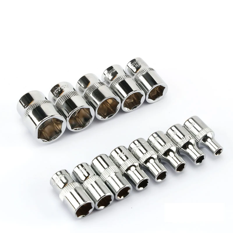 1-Piece 1/4 Drive Inch 4 4.5 5 5.5 6 7 8 9 10 11 12 13 14mm Ratchet Wrench Socket Head Sleeve Double End Hand Tools 1-Piece 1/4 Drive Inch 4 4.5 5 5.5 6 7 8 9 10 11 12 13 14mm Ratchet Wrench Socket Head Sleeve Double End Hand Tools