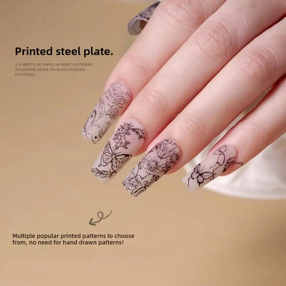Nail Stamping Plate Plants Tree Geometry Pattern Stamp Template Nail Image Plate Stencil DIY Printing Stainless Steel Nail Tools 3