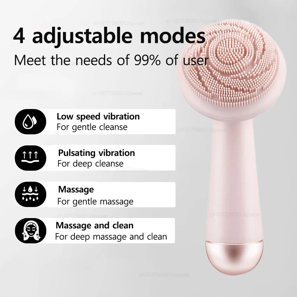 Electric SiliconeFace Cleansing Brush Facial Cleanser Vibration Roller Massage Deep Clean Brush Pore Exfoliating Cleanser 4