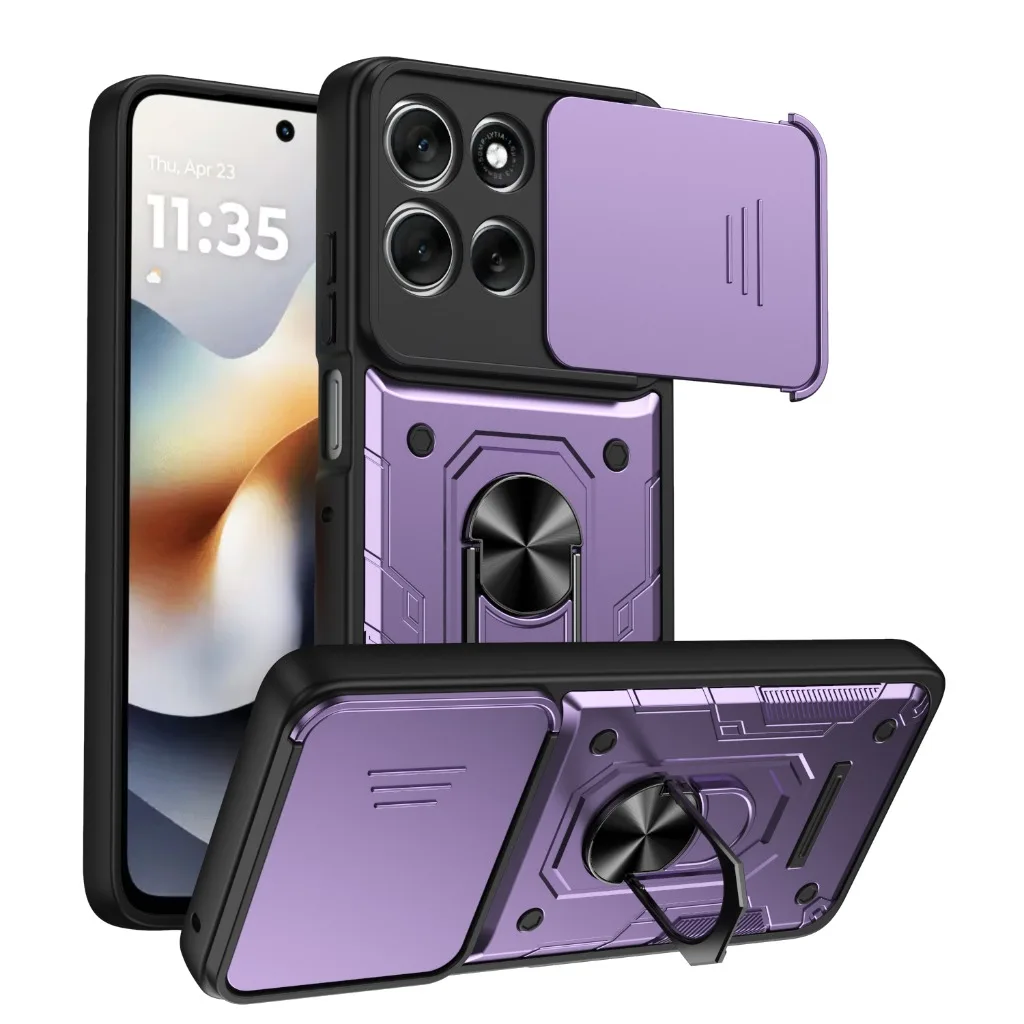 Slide Camera Protection 360° Ring Holder Phone Case