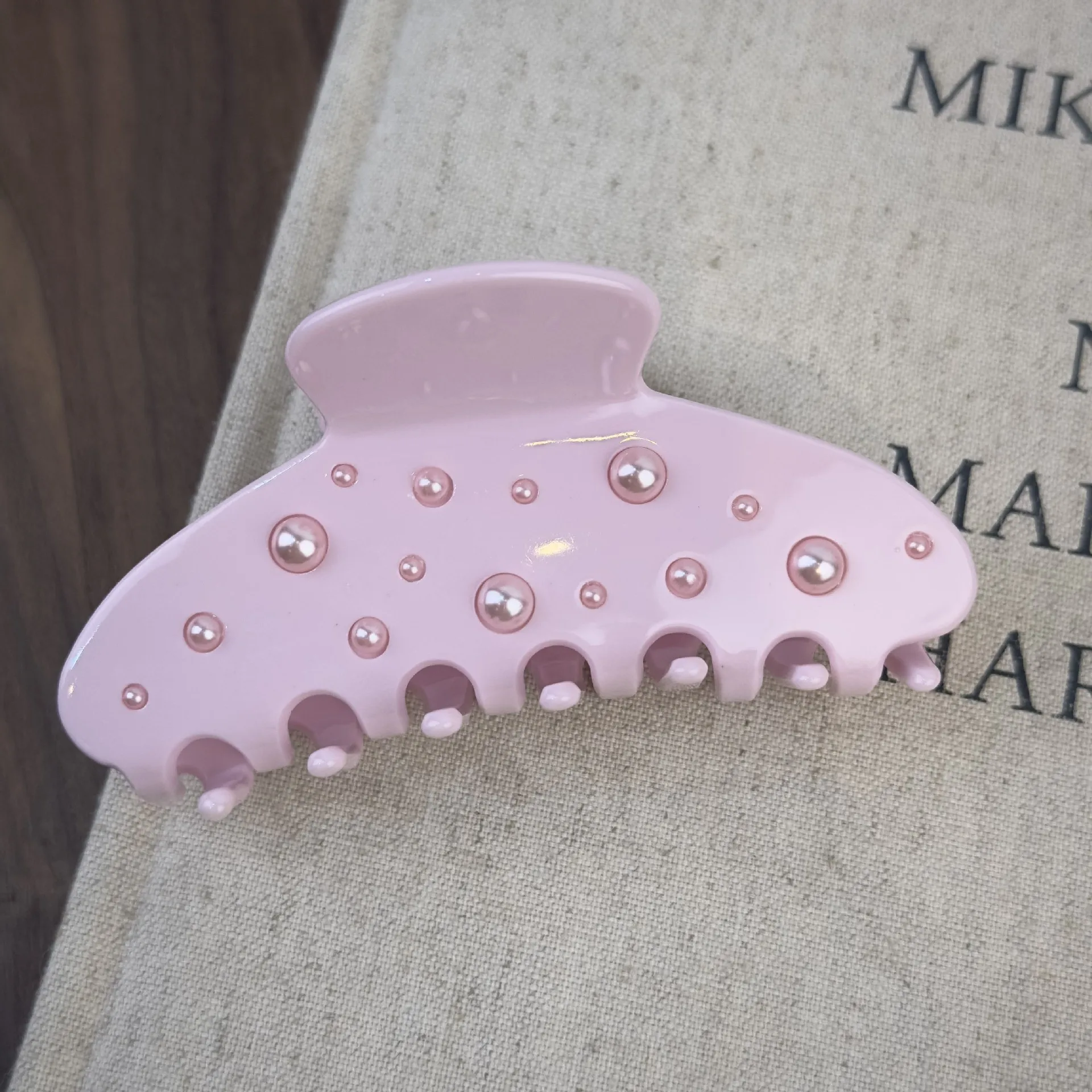 Damen-Haarspange, rosa Farbe, einfach, lustig, modisch, Nische, Ballett-Stil, diamantbesetzter Hai-Clip für Kawaii, süße Mädchen-Haarspange – Detail 6