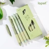 Lopet 4pcs Gel Pen Set Coffee Soft Bread Cute boligrafo gel 0.5MM Black Ink Refills boligrafos kawaii Quick Dry Writing canetas 4