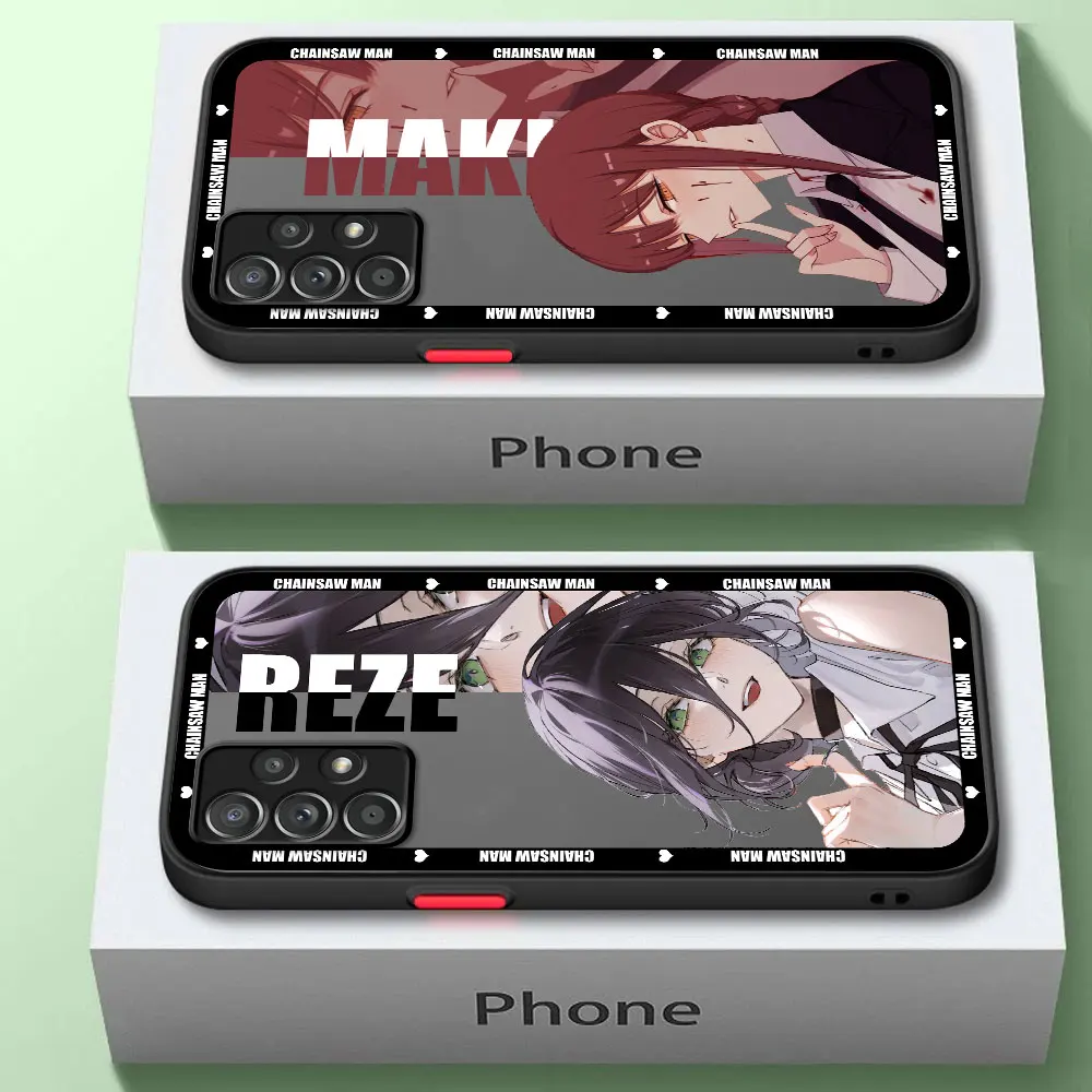 Anime Chainsaw Man Matte Phone Case Cover