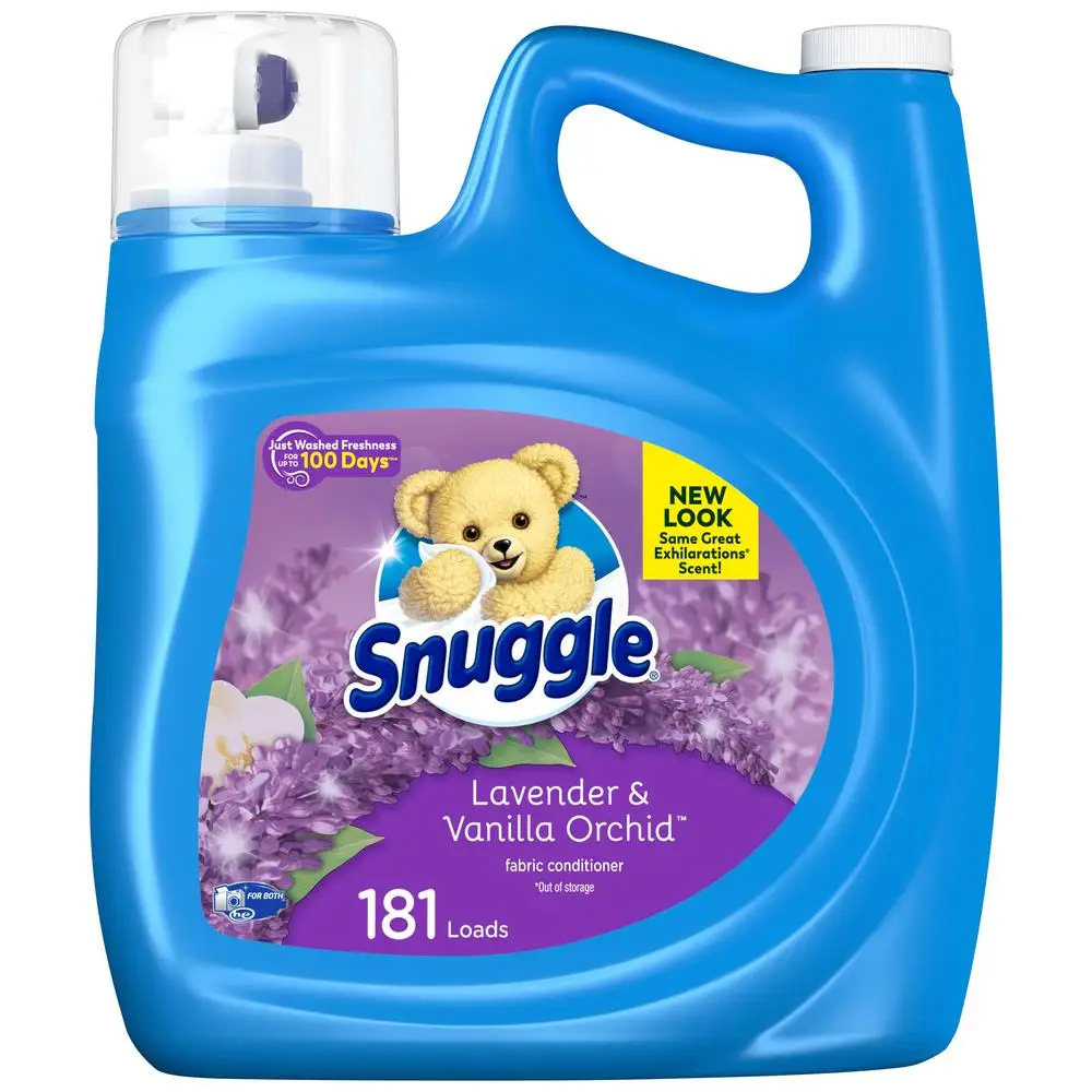 Lavender Vanilla Orchid Fabric Softener 145oz 181 Loads Serene Scent Softness Freshness Wrinkle Reduction Static Cling Top Front