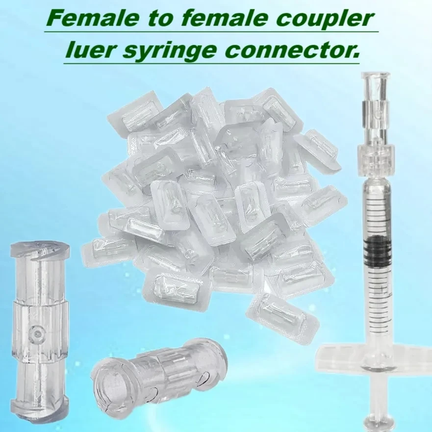 Transparent Syringe Thread Conversion Adhesive 100/200/500 Pcs Luer Syringe Connector Transparent For Pneumatic Parts Leak Proof luer syringe connector leak proof medical female to female adapter coupler 10 20pcs disposable sterile luer lock