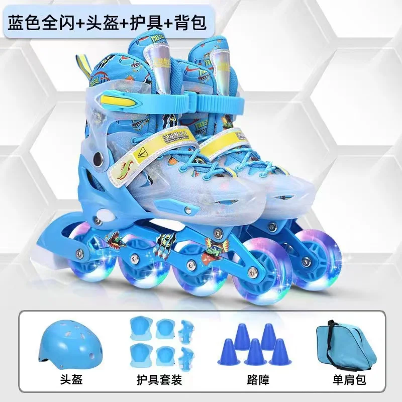 Kids Roller Skates Inline Children 4 Wheels Sneakers Beginner Boy