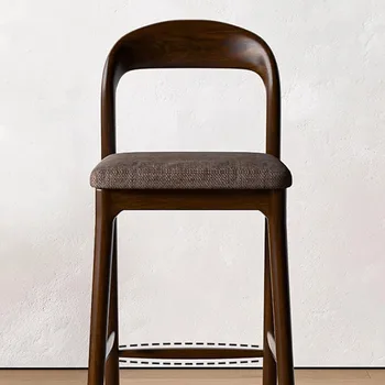 Legno con schienale Sgabelli da bar Balcone Design moderno Minimalista Sgabelli da ufficio Rilassanti Gaming Chaise De Bar Lounge Suite Furniture