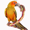 Bird Perch Toy Spiral Cotton Rope Chewing Bar Parrot Swing Climbing Standing Toys with Bell Bird Supplies 2