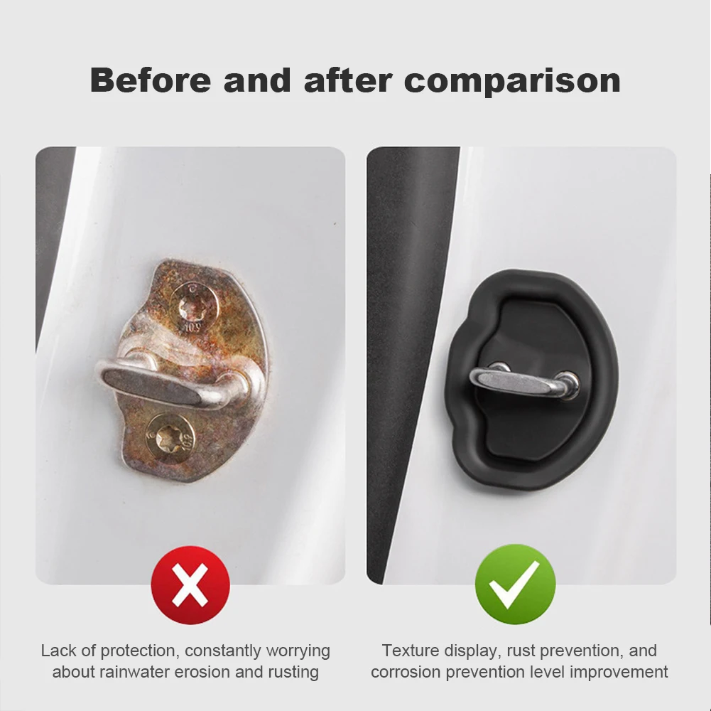 Car Door Lock Damper Car Door Protection Pad 4pcs Car Door Mute Damping Cushion For Tesla Model 3 Model Y