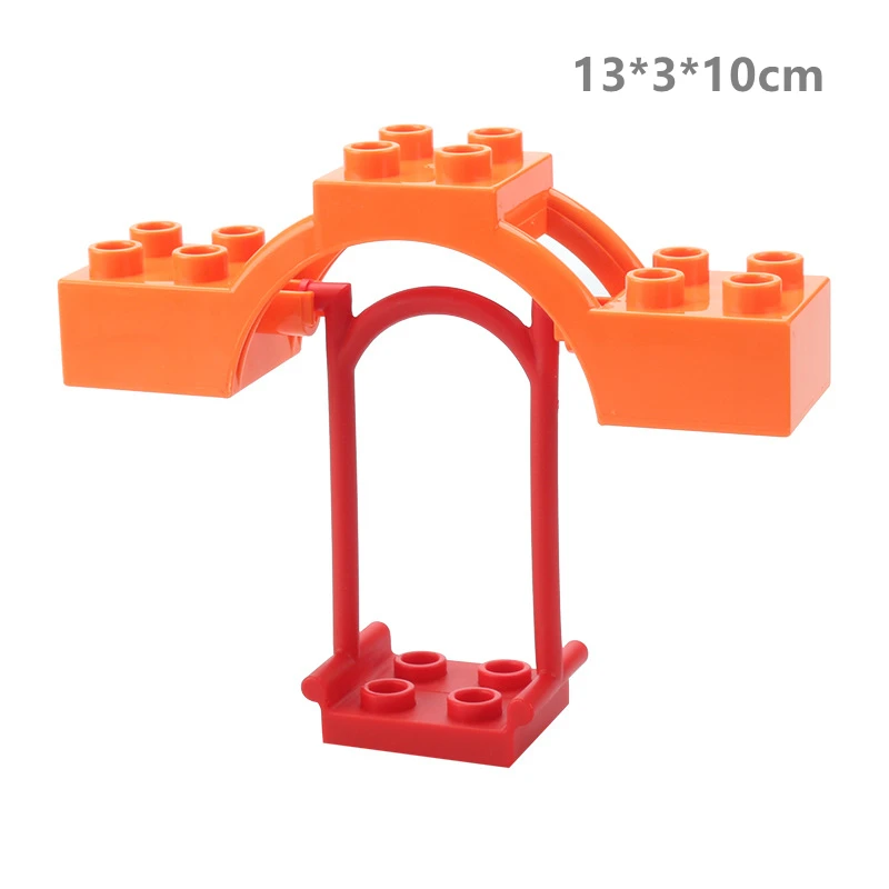 Big Building Blocks Compatible Slide Swing Seesaw Park Playground Series Large Bricks Children Educational Creative Toy Kid Gift stacking blocks Blocks