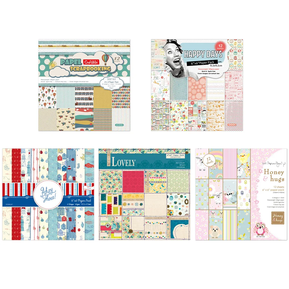 

12Pcs Background Paper Lighthouse Background Paper Stickers For Scrapbooking Card Making Journaling Project Decorative Paper